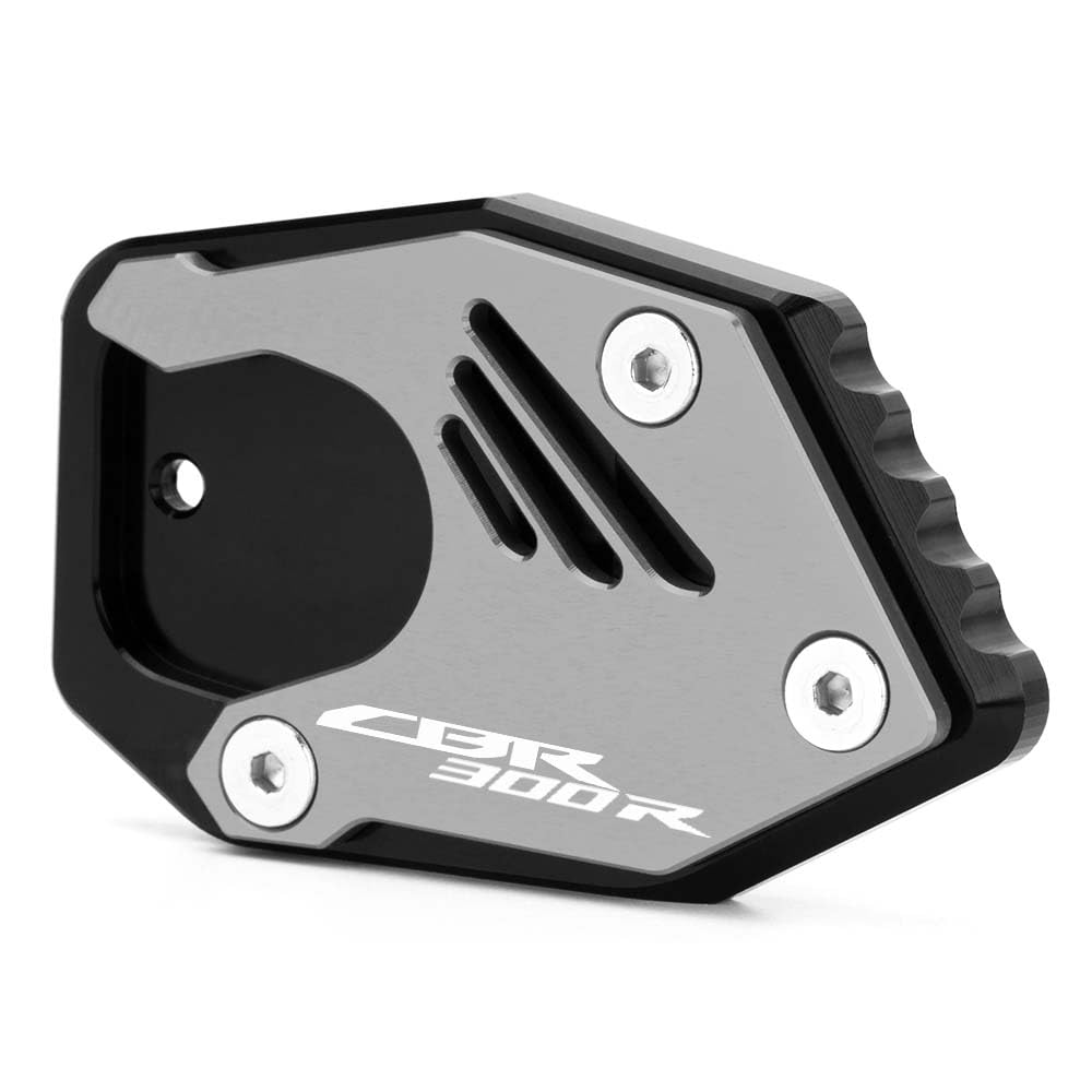 Super Vici Motorrad seitenständer Verlängerungspolster Für Hon.da CBR 300 R 2014-2020 | CBR 500 R 2013-2020 | CBR 650 R 2019-2021 CNC Zubehör (cbr300r-grau) von Super Vici