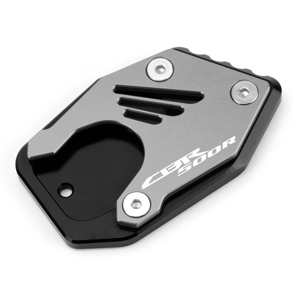 Super Vici Motorrad seitenständer Verlängerungspolster Für Hon.da CBR 300 R 2014-2020 | CBR 500 R 2013-2020 | CBR 650 R 2019-2021 CNC Zubehör (cbr500r-grau) von Super Vici