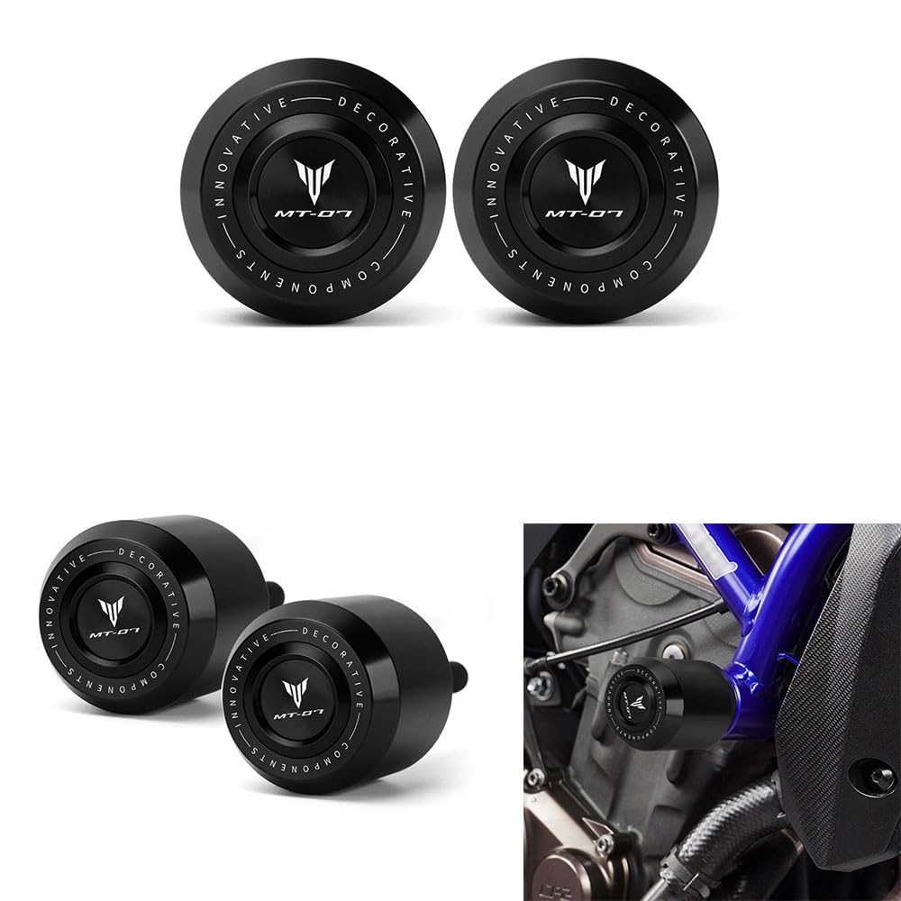 Super Vici Sturzschutz Kompatibel mit Yamaha MT07 YZF R7 2014-2023 2024 XSR700 2016-2022 Motorradrahmen Absturzsicherung Yamaha MT 07 Motorradrahmen Fallschutz Zubehör Accessory Accessories BK von Super Vici