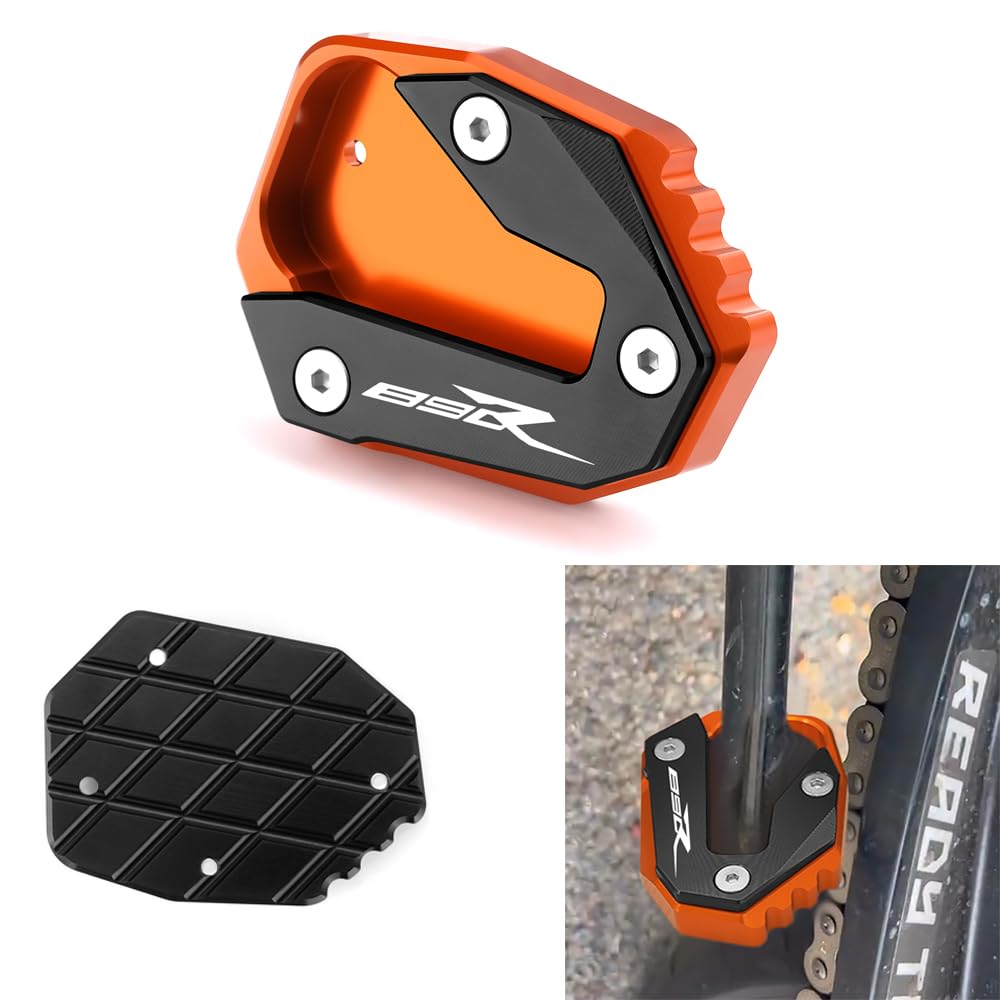 Vici Motorrad Black & Orange Seitenständer Fit For KTM 790DUKE 2018-2024 | 890 DUKE 2020-2024 | 990DUKE 2023 2024 | DUKE 790 890 990 Ständer Platte Passt Kickstand Pedale KTM DUKE Accessories von Super Vici