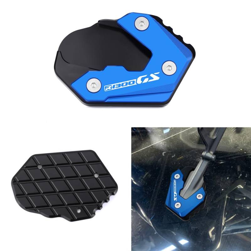 Vici Motorrad Blau Seitenständer Für BMW R1300GS Ständer Platte Passt 2024 BMW R1300 GS Kickstand Pedale R1300 GS Accessori von Super Vici