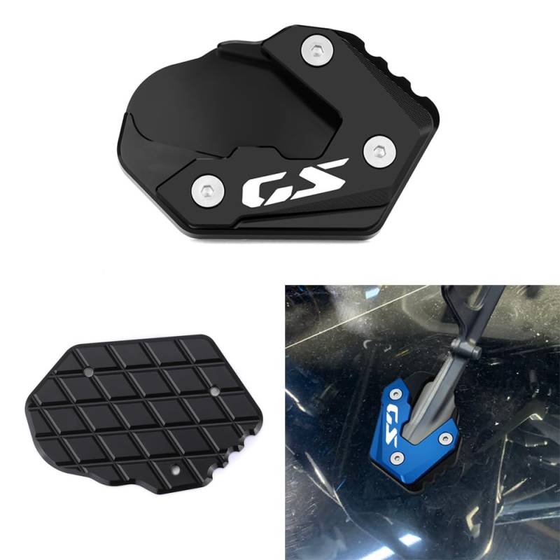 Vici Motorrad Schwarz Seitenständer Für BMW R1300GS Ständer Platte Passt 2024 BMW R1300 GS Kickstand Pedale R 1300 GS Accessori von Super Vici