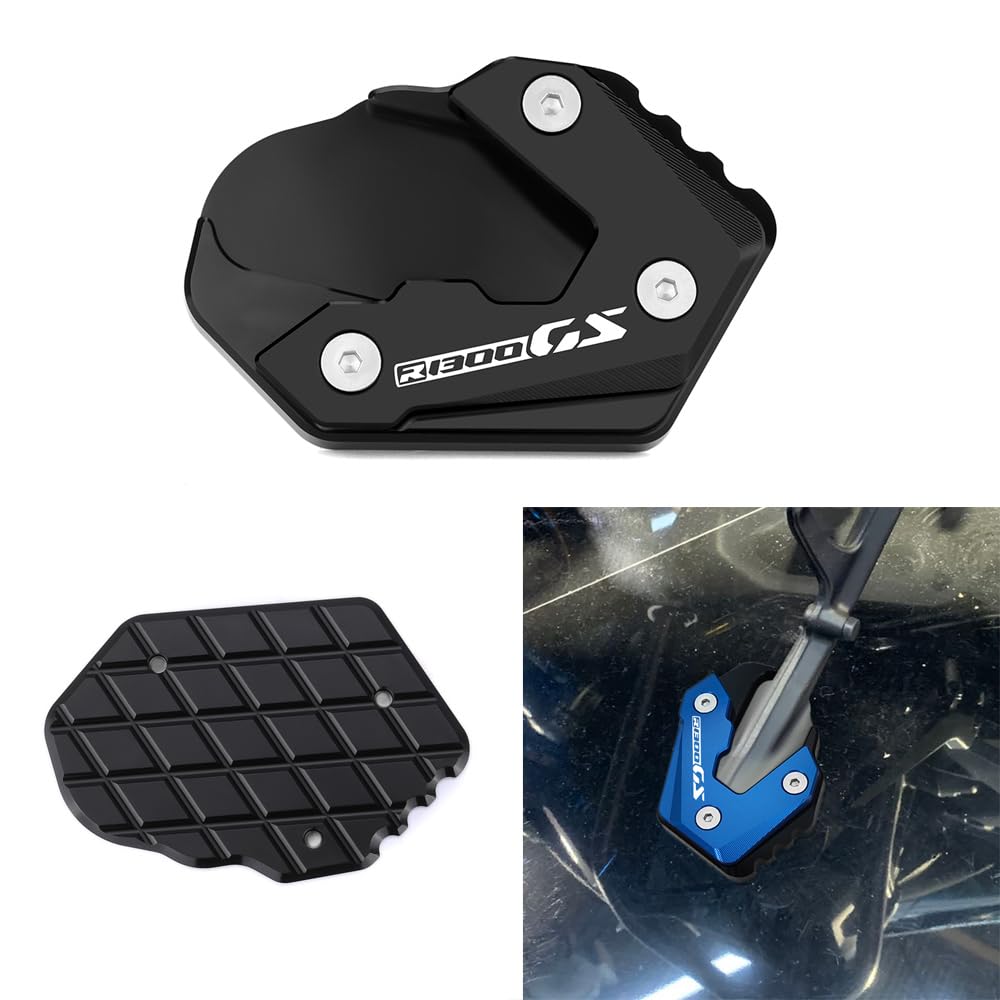 Vici Motorrad Schwarz Seitenständer Für BMW R1300GS Ständer Platte Passt 2024 BMW R1300 GS Kickstand Pedale R1300 GS Accessori von Super Vici