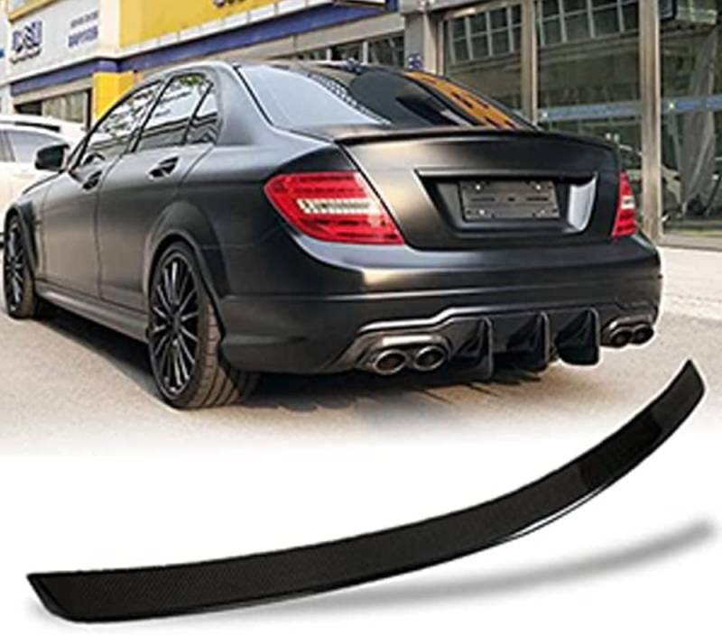 Heckklappe Dachspoiler für Mercedes Benz C-Class C200 C250 C300 4-Door 2008-2012 2013 2014, Heckspoiler Kofferraum Spoiler Zubehör, Fahrzeug Stabilität Schwanz Dekoration von Superaur