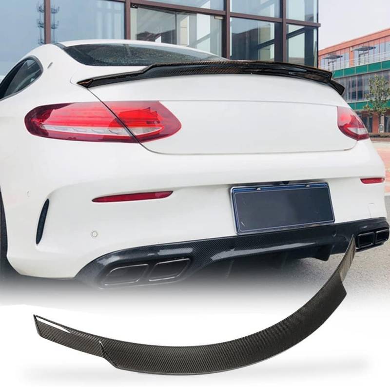 Heckklappe Dachspoiler für Mercedes Benz C-Class C43 C43S AMG 2Door 2015-2017 2018 2019, Heckspoiler Kofferraum Spoiler Zubehör, Fahrzeug Stabilität Schwanz Dekoration von Superaur