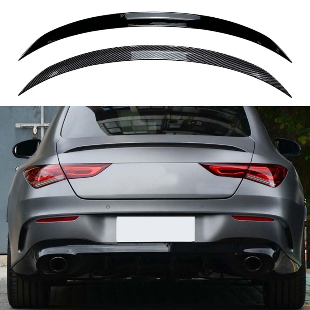 Heckklappe Dachspoiler für Mercedes Benz CLA Class C118 AMG 2020 2021-2023, Heckspoiler Kofferraum Spoiler Zubehör, Fahrzeug Stabilität Schwanz Dekoration,normal-A-Glossy Black von Superaur