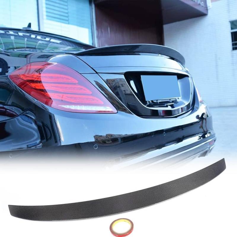 Heckklappe Dachspoiler für Mercedes Benz S Class S560 S600 S63 AMG Sedan 4D 2014-2019, Heckspoiler Kofferraum Spoiler Zubehör, Fahrzeug Stabilität Schwanz Dekoration von Superaur