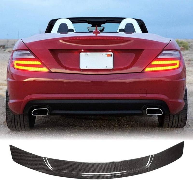 Heckklappe Dachspoiler für Mercedes Benz SLK SLC Class SLK300 SLK350 Convertible 2012-2019, Heckspoiler Kofferraum Spoiler Zubehör, Fahrzeug Stabilität Schwanz Dekoration von Superaur