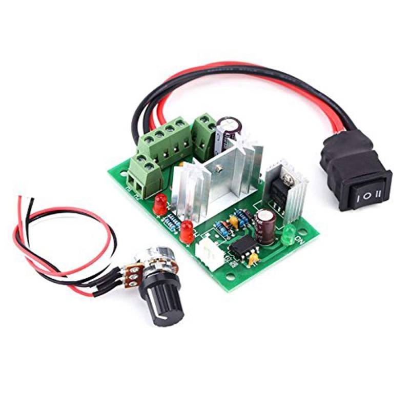 DC 6V-30V 6A DC Motordrehzahlregler CCM6N PWM Variabler Drehzahlregler Positiver Inversionsschalter Controller mit reversibler Motorsteuerung, unterstützt SPS, 200 W max von Supertool