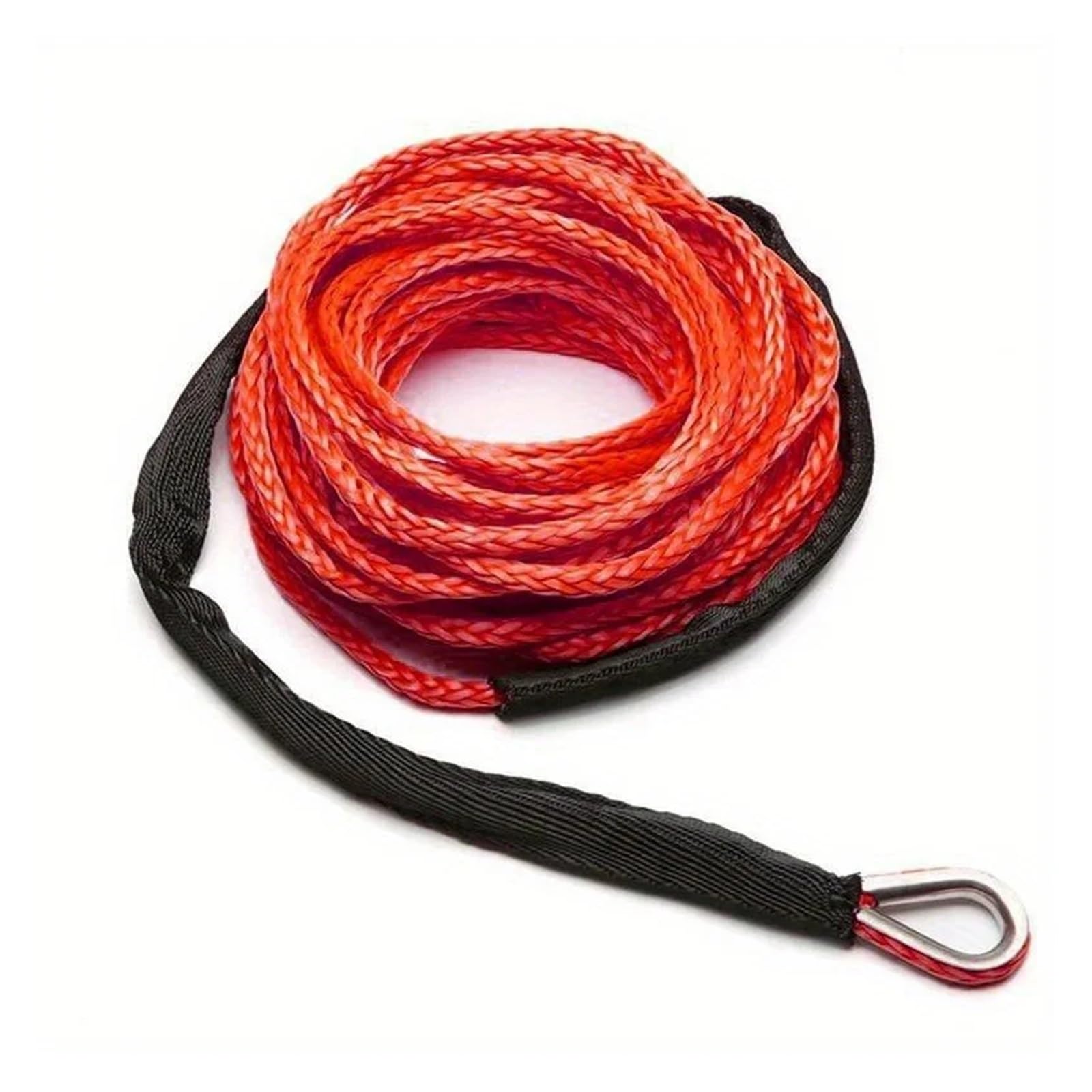 1 stück 26 m x 7,5 mm 13500lbs Auto Outdoor Zubehör Lkw Boot Notfall Ersatz Synthetische Winde Rope12 Strang String(Red) von Supkancl