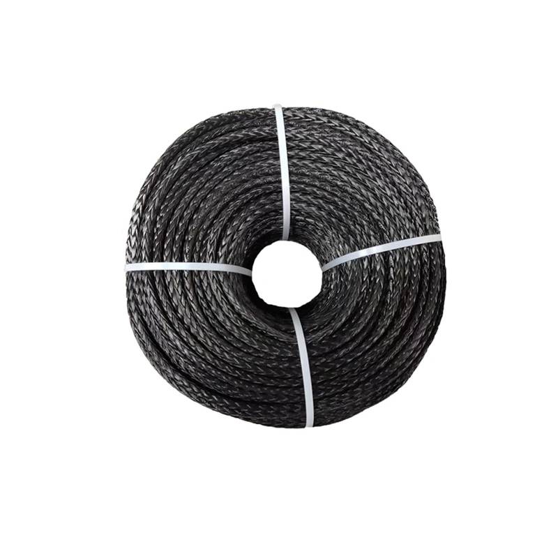 1 stück 6 MM x 300 Mt Multicolor 12 Strang Geflochtene Paralider Abschleppseilwinde Seil(Black) von Supkancl