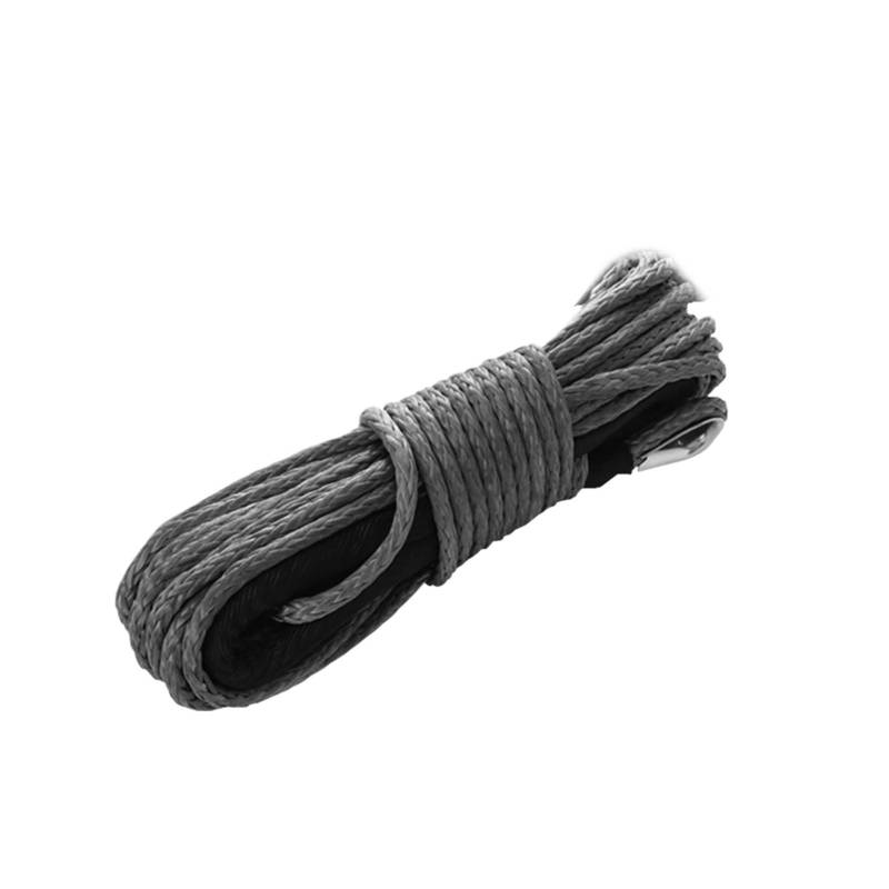 1 stück 6mm x 15m 7700LBs Synthetische Winde Linie Kabel Seil Mit Schwarz Protecing Hülse for ATV UTV(6mmx15m Black 1pcs) von Supkancl