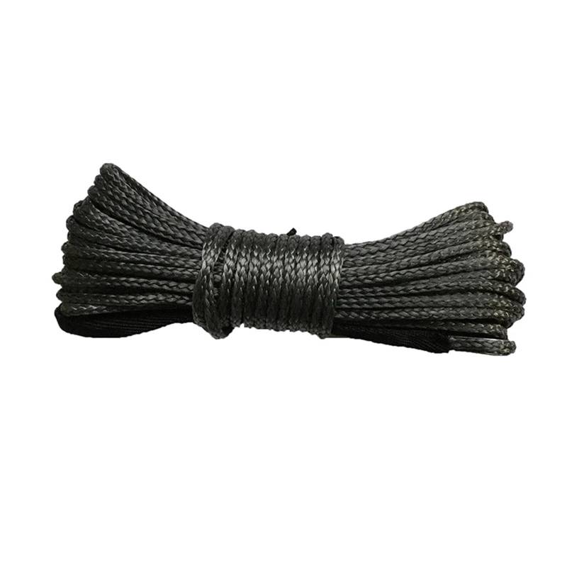 1 stück 8mm x 15m Synthetische Winde Seil Kabel Kompatibel Mit ATV UTV LKW(Gray) von Supkancl