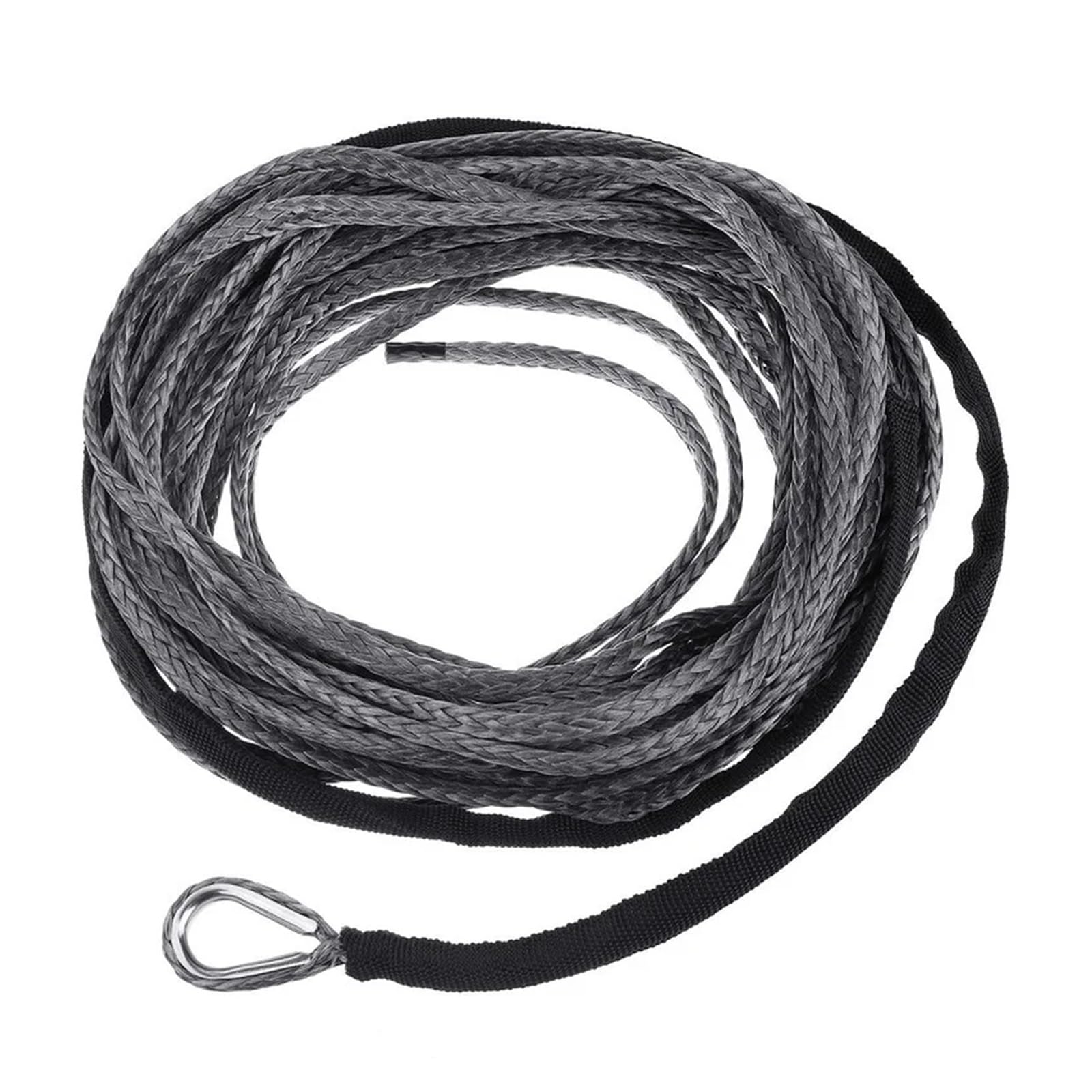 1PC 15m 5mm/6mm/7mm Abschleppwinde Kabel Seil String Linie Synthetische Faser 5800lbs/7700lbs/9300lbs for ATV UTV SUV 4X4 4WD(5mmx15m Grey) von Supkancl