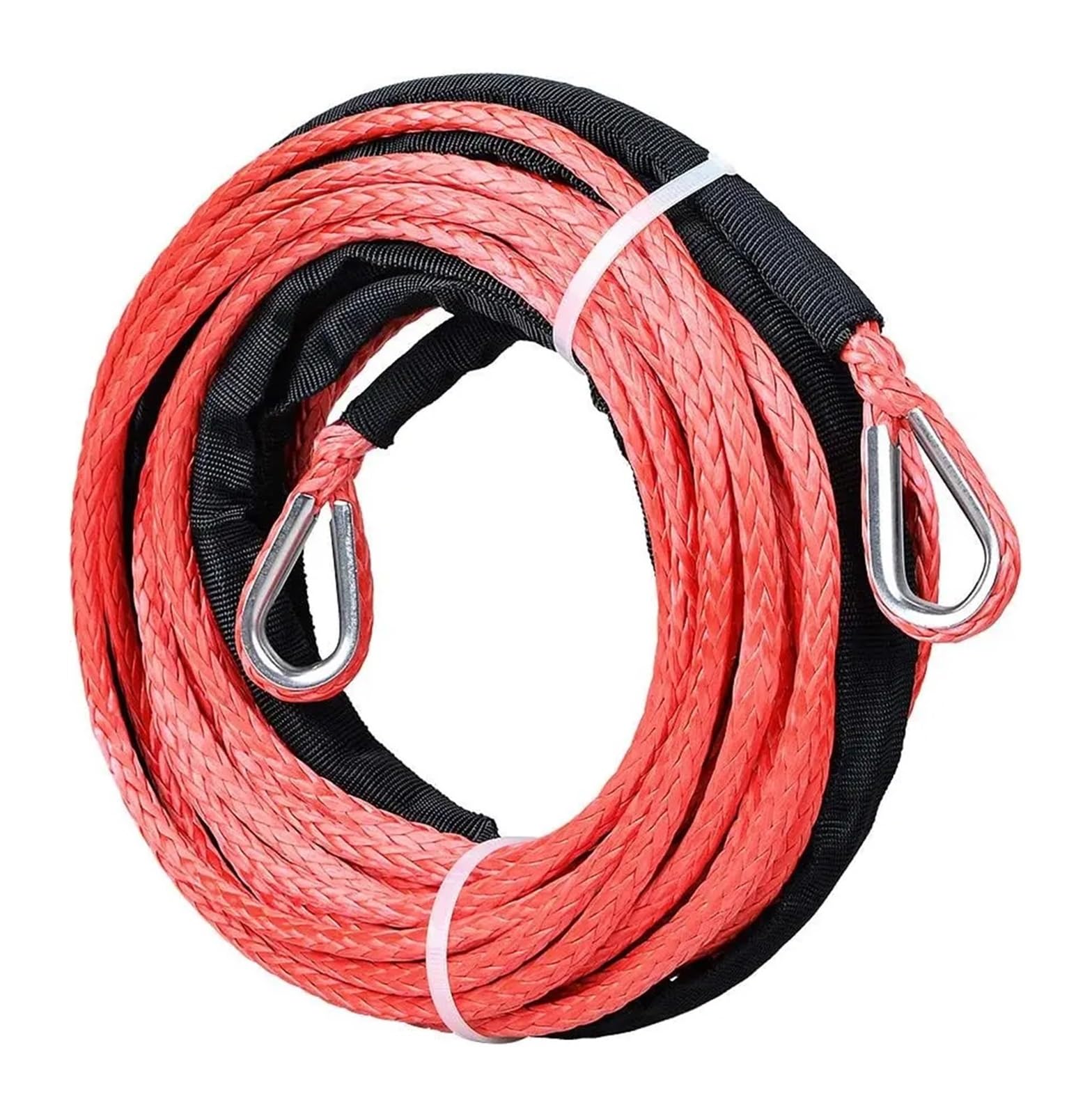 1PC 6mm * 30m Synthetische Winde Seil Verlängerung Rock Guard for 4X4 Off-Road Recovery Auto ATV UTV Schneepflug(Red) von Supkancl