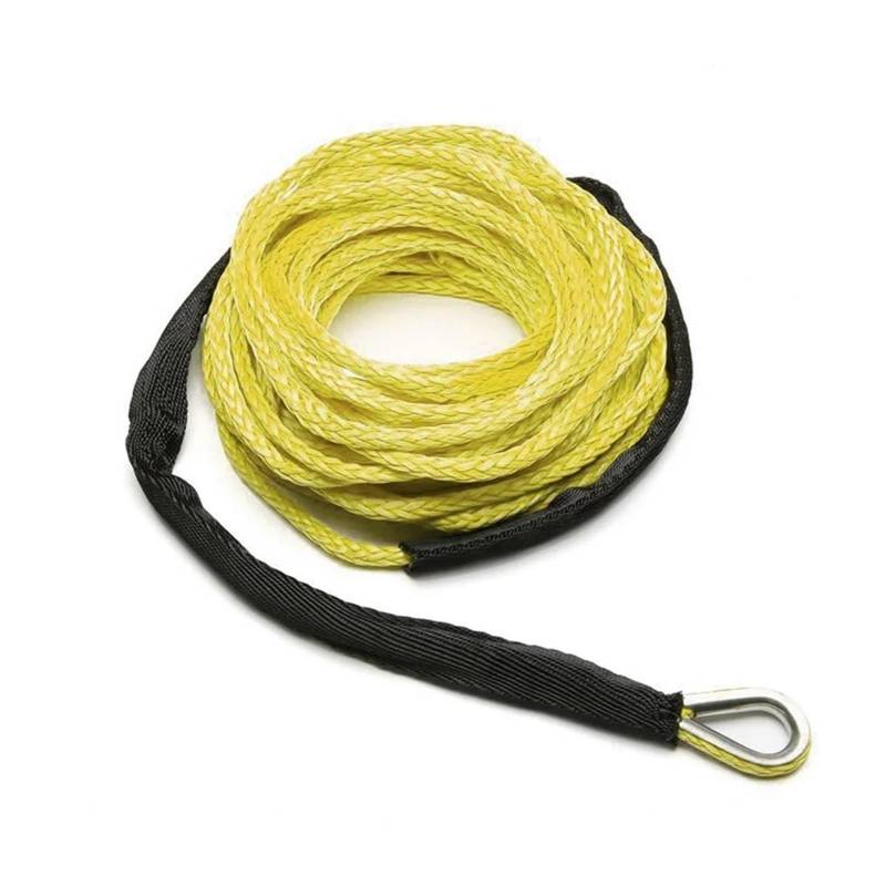 7700LBs Windenleitung Kabel Seilwinden Abschlepphaken Stopper Gummi for ATV SUV UTV Truck Offroad Zubehör Windenseil Schleppgurt(Winch Rope Yellow) von Supkancl