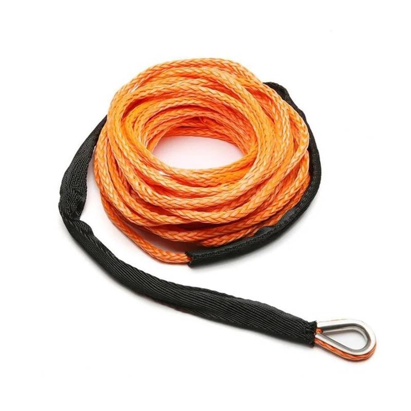 7700LBs Windenleitung Kabel Seilwinden Abschlepphaken Stopper Gummi for ATV SUV UTV Truck Offroad Zubehör Windenseil Schleppgurt(Winch Rope orange) von Supkancl