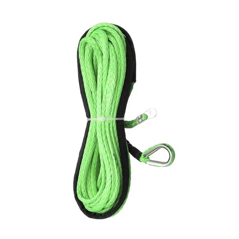 Supkancl 7700LBs Windenleitung Kabel Seilwinden Abschlepphaken Stopper Gummi for ATV SUV UTV Truck Offroad Zubehör Windenseil Schleppgurt(Winch Rope Green) von Supkancl