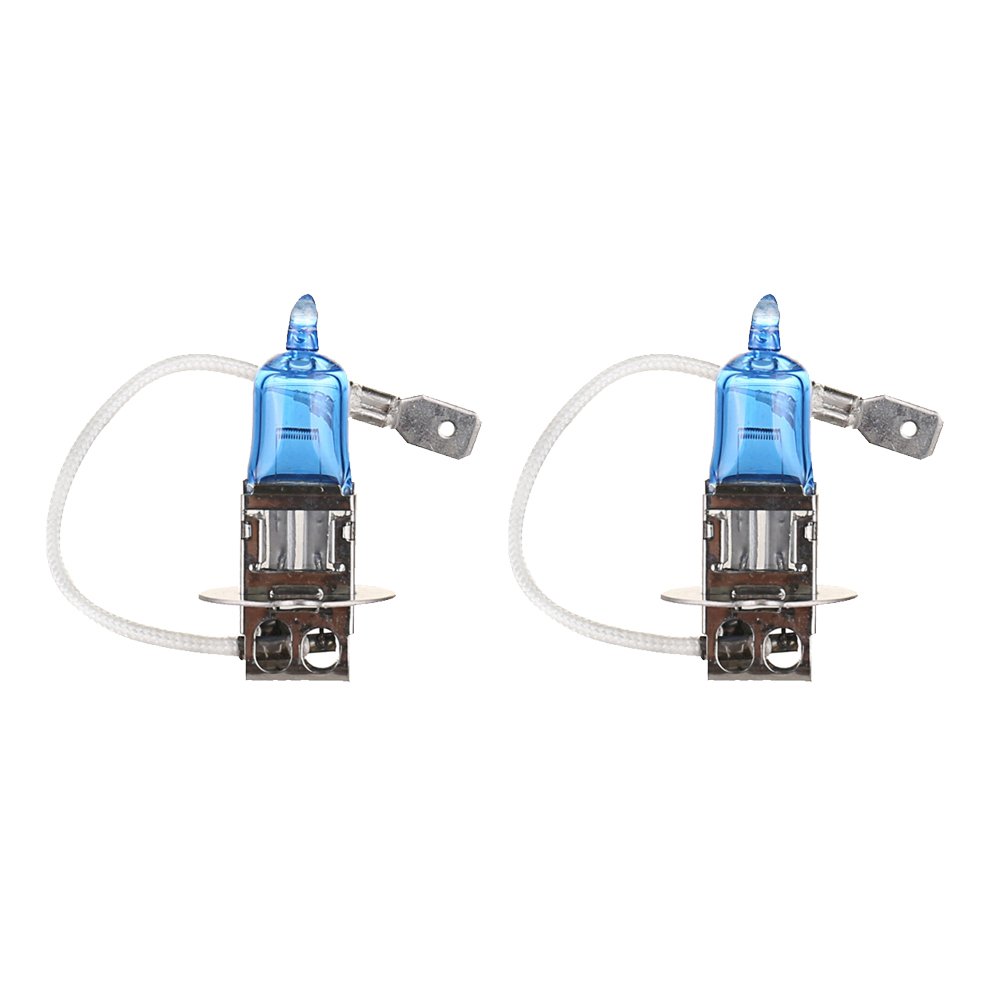 Supmico 2 X KFZ H3 Xenon Gas Halogen Scheinwerfer Nebel Weiß Licht Lampen Birnen 55W von Supmico