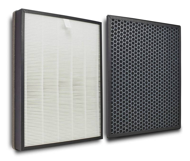 2er Filter-set kompatibel mit Philips Luftreiniger [AC3256 AC3259 & AC4550] HEPA Filter und Aktivkohlefilter [Ersetzt FY3432 & FY3433] für Allergiker gegen Viren,Feinstaub,Gerüche von Supremery