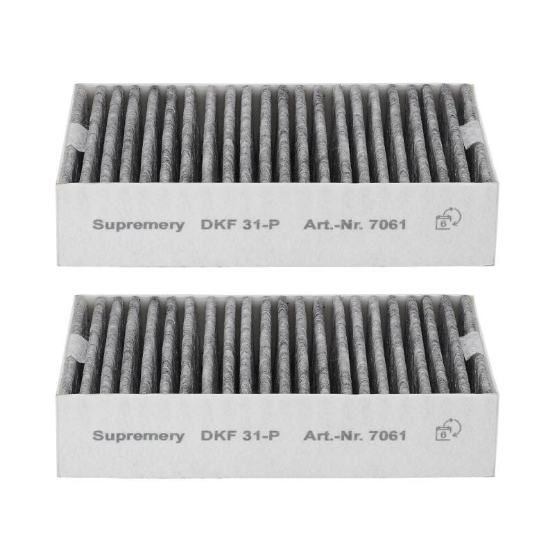 Supremery 2x Aktivkohlefilter kompatibel mit Miele Dunstabzugshauben DKF 31-P Geruchsfilter mit Aktivkohle von Supremery