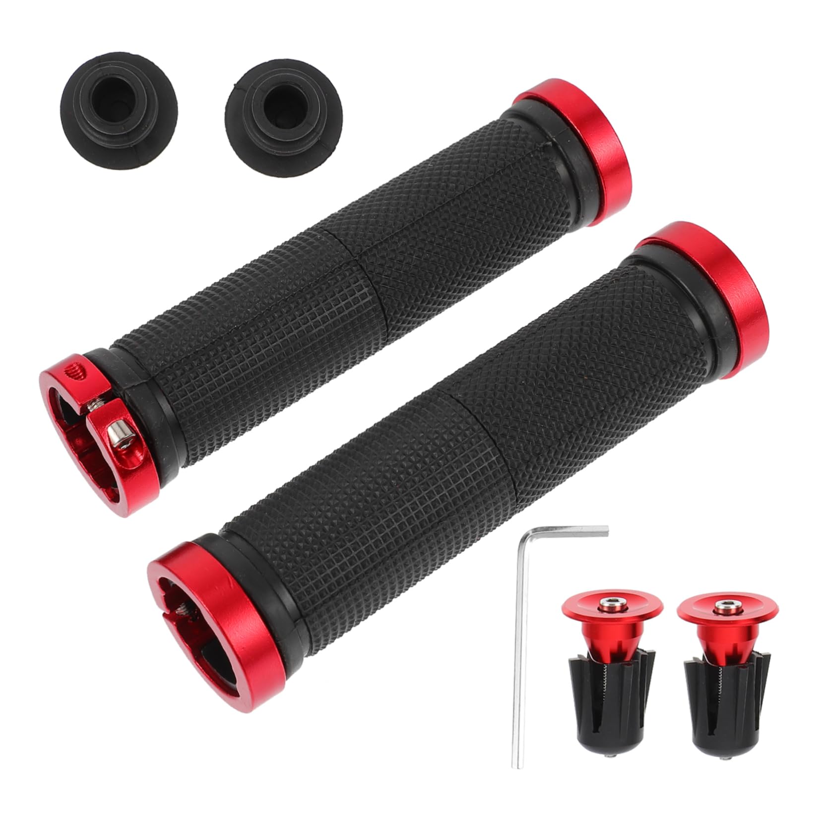 Supvox 1 Set Rutschfeste Mountainbike Lenkergriffe Fahrrad Lenkerhülle Universal Bike Grip Rote Griffe Für Besseren Halt Und Komfort Beim Fahren von Supvox