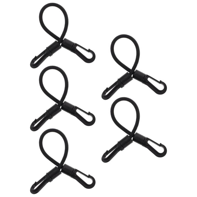 Supvox 1Set Kayak Bungee Kordhaken Kajaks Mehrzweck Krawatten Gurt Camping Seilzubehör Bungee Seile Elastische Krawatte Down Gurt Elastic Seilkabel Elastische Kabel Gummi Seil Schwarz von Supvox