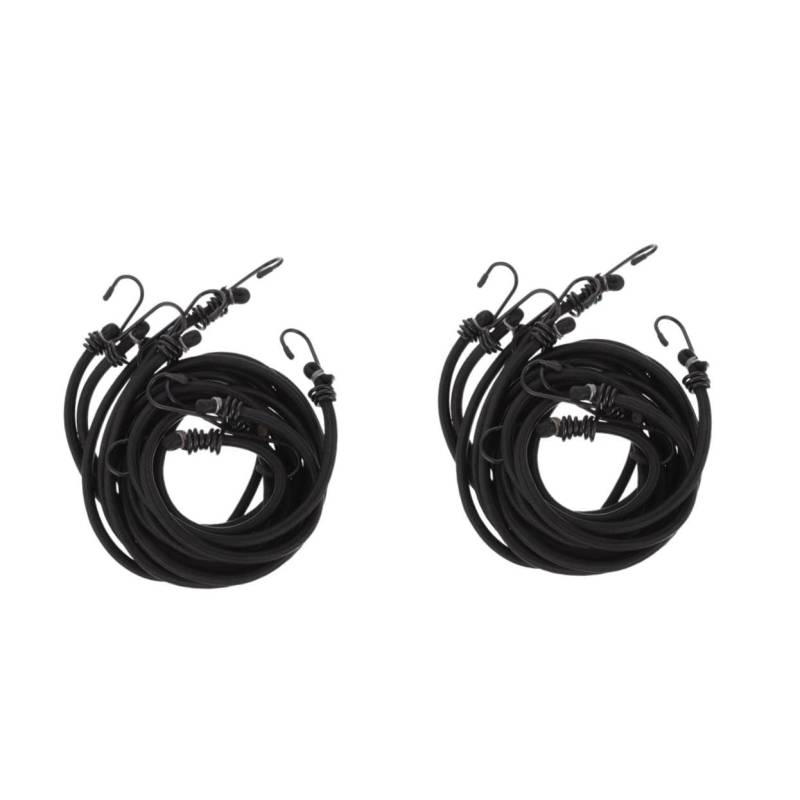 Supvox 2 Sätze Gepäck Seil Ratschengurte Bungee-seile Mit Haken Riemen Elastische Schnur Werkzeuggürtel Spanngurt Spannseil Mit Haken Ladung Spannseil Bindegürtel Nylon Black 5 Stück * 2 von Supvox