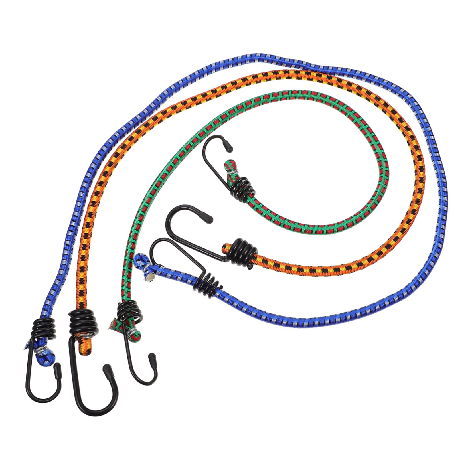 Supvox 2 Sätze Gepäck Seil Spanngurt Elastisches Band Haken Elastische Schnur Camping-Bungee-Seil Ladung Spannseil Gepäck-Bungee-Seil Befestigungsgurt Bindegerät Gummi 3 Stück * 2 von Supvox