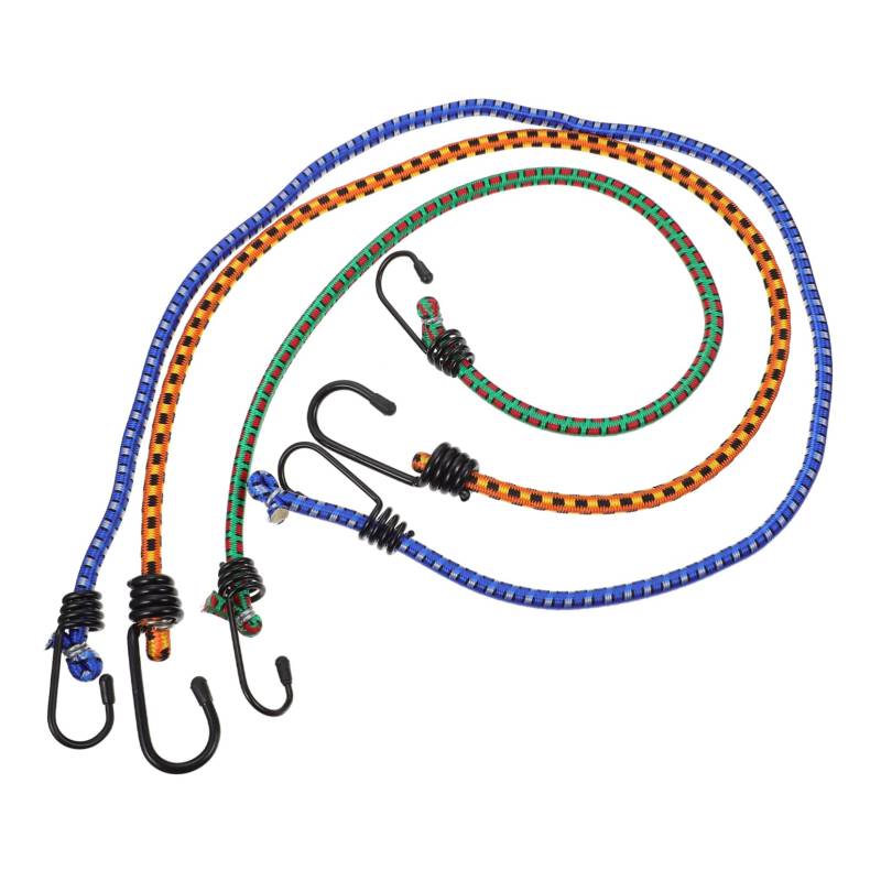 Supvox 2 Sätze Gepäck Seil Spanngurt Elastisches Band Haken Elastische Schnur Camping-Bungee-Seil Ladung Spannseil Gepäck-Bungee-Seil Befestigungsgurt Bindegerät Gummi 3 Stück * 2 von Supvox