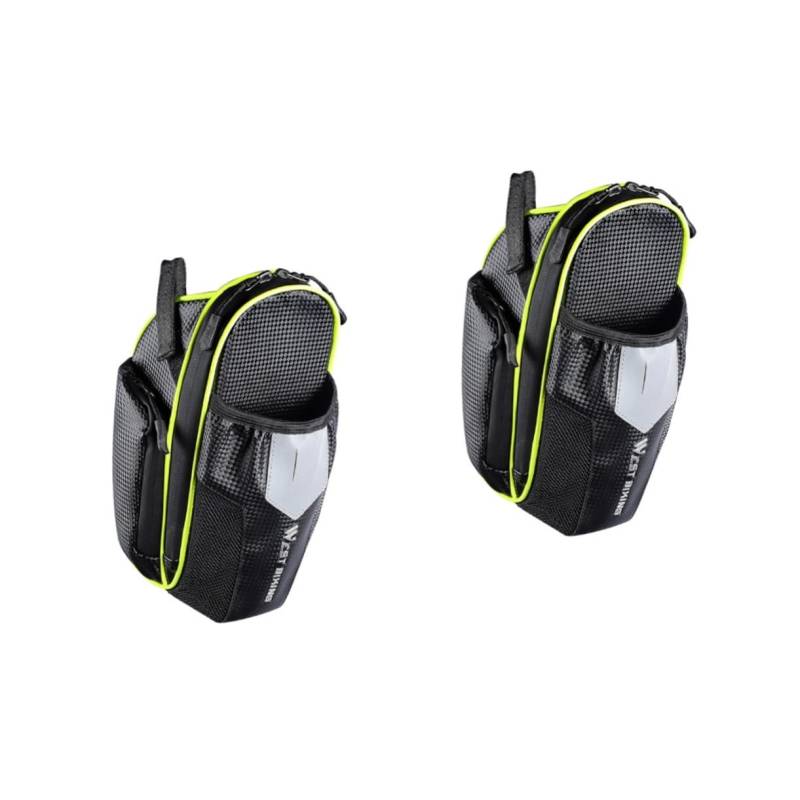 Supvox 2st Fahrrad Tasche Wasser Flaschen Tasche Sitzsatteltasche Tasche Für Kompakte Aufbewahrungstasche Beutel Hintere Tasche Taschen Für Heckträger Fahrräder Abdeckung Green Kohlefaser von Supvox