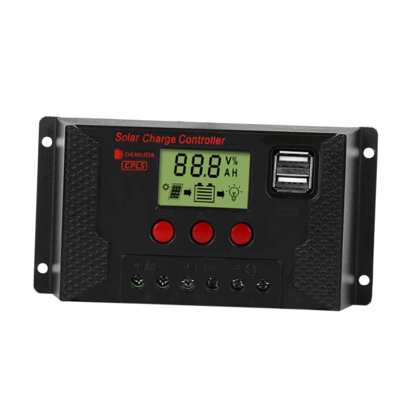 Supvox Solarenergie-controller Pwm-solarregler 3 Batteriekompatibilität 12 V/24 V Automatische Erkennung Dualer Ausgang Einfach Zu Bedienender Lcd-bildschirm von Supvox