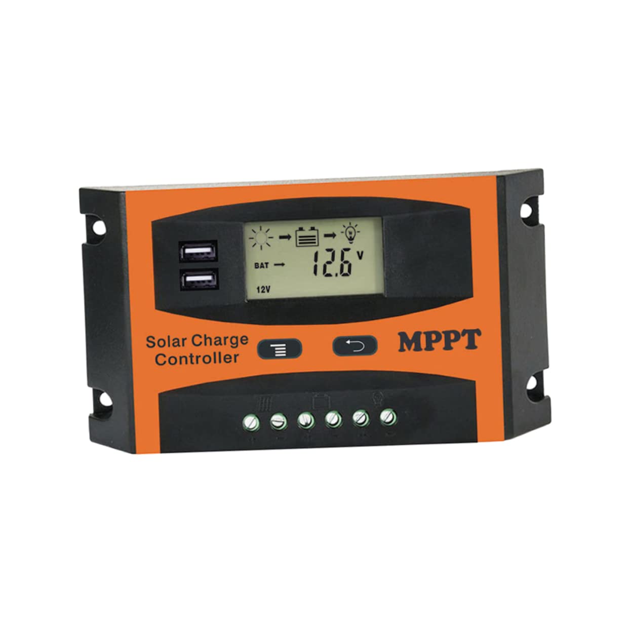 Supvox MPPT Solar Laderegler 40A Für 12V/24V Systeme LCD Display Dual USB Anschlüsse Integrierter Timer Ideal Für Solargeneratoren Und Solarpanel Anwendungen von Supvox