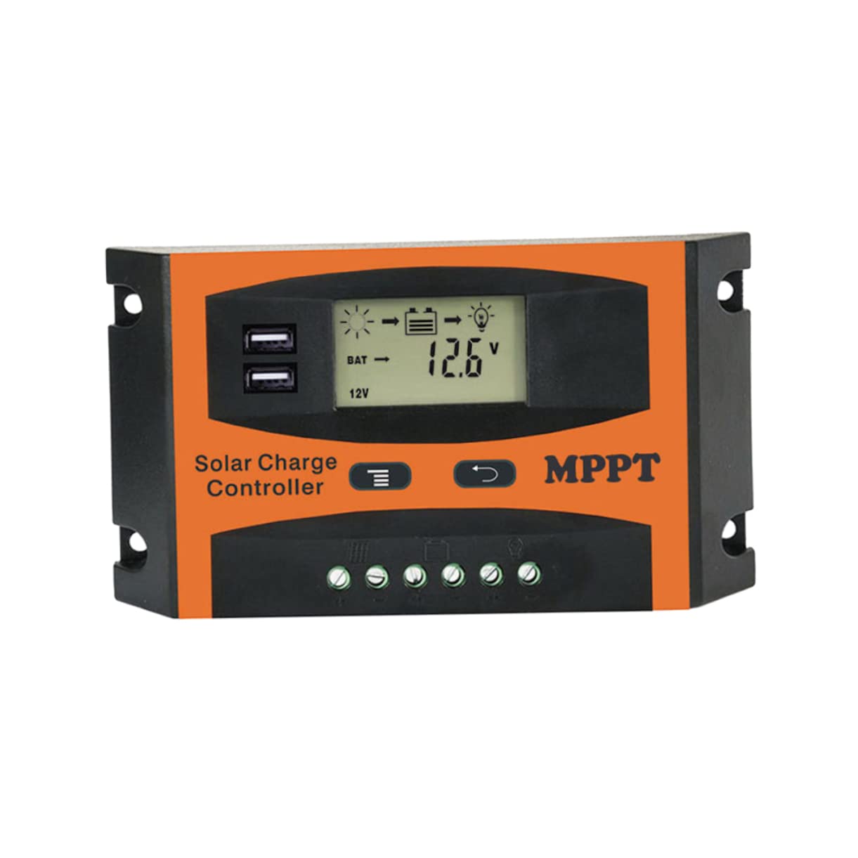 Supvox MPPT Solar Laderegler 60A Für 12V/24V Systeme LCD Display Dual USB Ports Integrierter Timer Geeignet Für Solarpanels Und Batterien Effizienter Solarregulator Für von Supvox