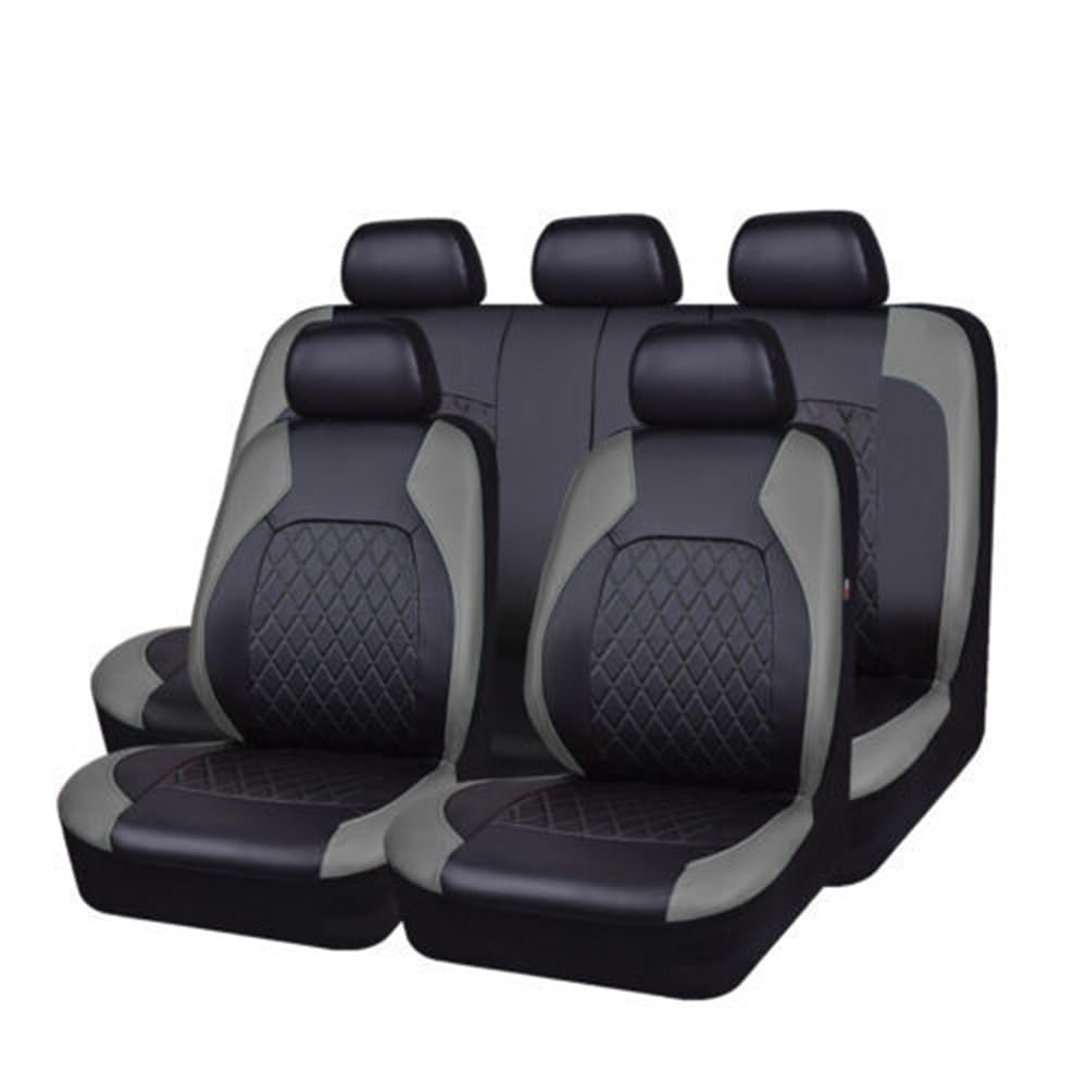 SUROK Autositzbezüge Sitzbezüge Auto für Ford Focus Mk3 Limousine 2010-2019, Auto Sitzüberzug Komplettset Vordersitzbezüge Rücksitzbezug PU Leder Universal Zubehör,D-9PCS von SurOk