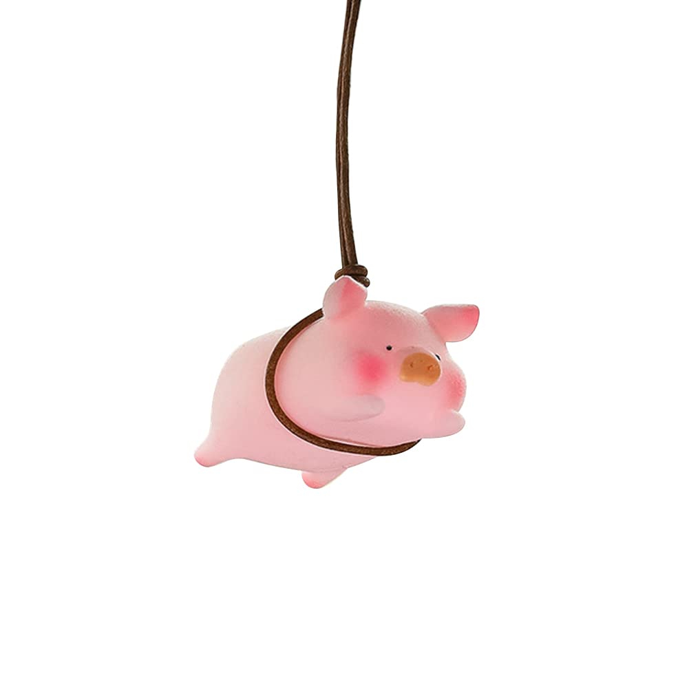 Auto Rückspiegel Ornament,Schaukel Piggy Auto Rückspiegel Anhänger,Auto Nette Schaukel Schweinchen Deko Auto Rückspiegel Dekoration Hanging,Auto Spiegel Anhänger Ornament Zubehör für Frauen & Männer von Surakey