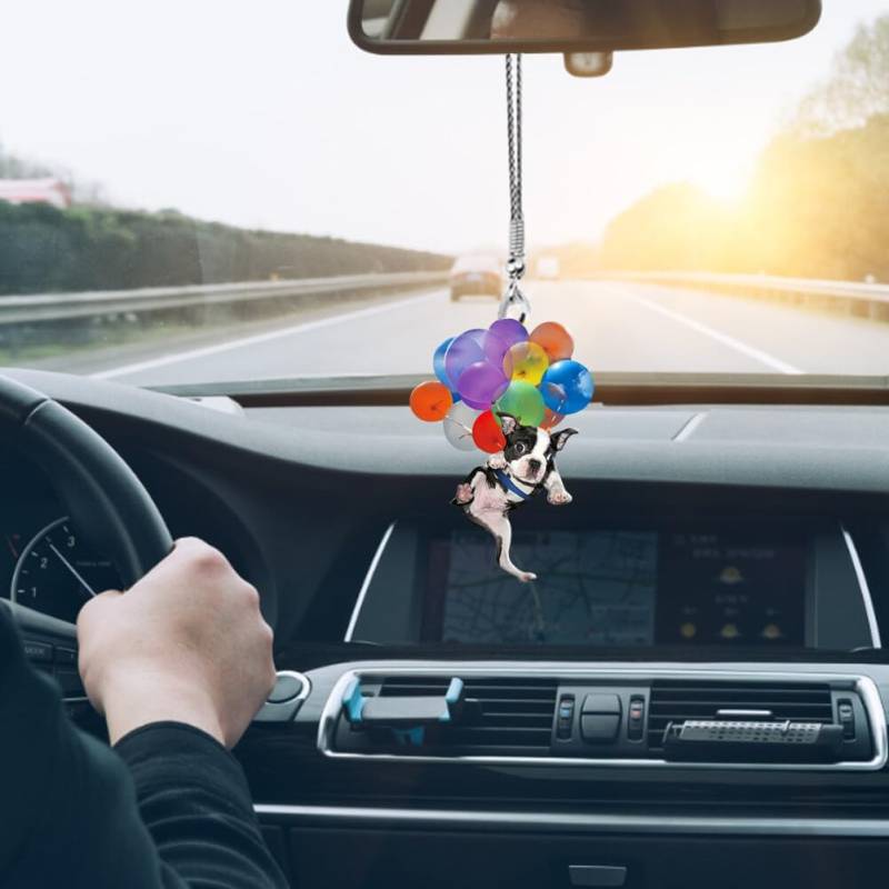 Surakey Nette Katze Auto Hängen Anhänger mit Bunte Ballon,Niedlicher Tier Autospiegel Anhänger Rückspiegel Anhänger Ornament Dekoration für Auto Interior Dekor Autodekoration von Surakey