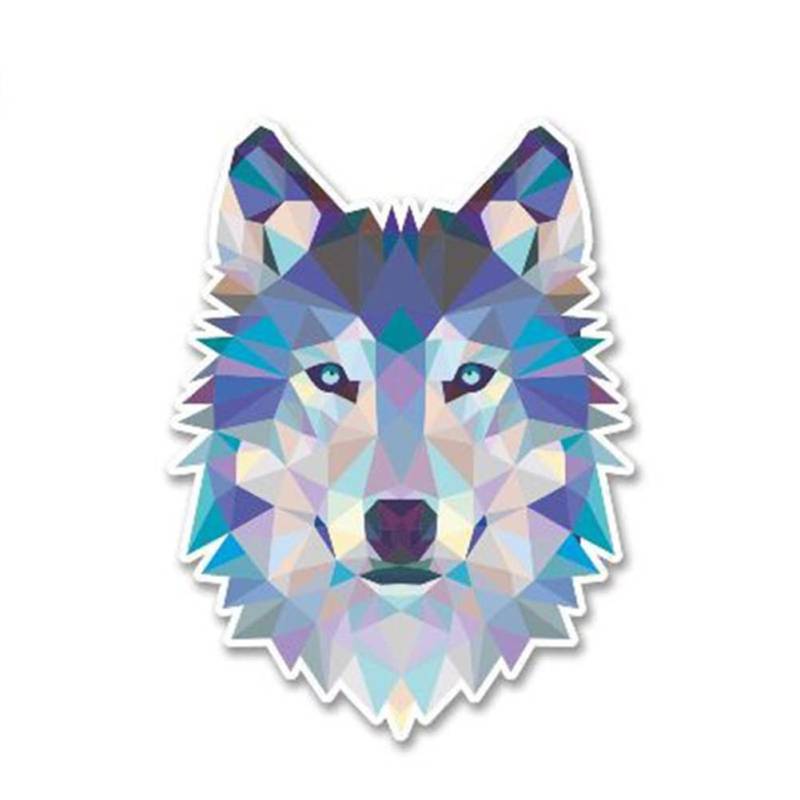 Wolf Kopf Auto Aufkleber,2 Stück Reflektierende Wolf Vinyl Aufkleber, 3D Wolf Realistisch Aufkleber Selbstklebende Wasserdichte Motorhaube Aufkleber Auto Fenster Karosserie Emblem Sticker Auto Styling von Surakey