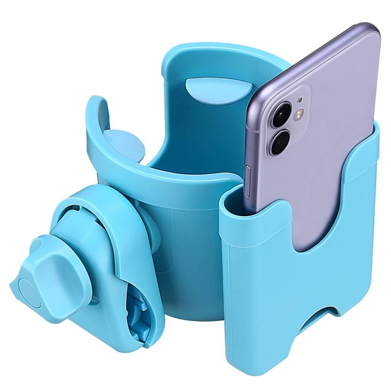 Getränkehalter für Kinderwagen Zubehör Buggy, Suranew Flaschenhalter Fahrrad Universal Kinderwagen Buggy Cup Holder für Trinkflaschen Nuckelflaschen Kaffeehalter(Blue) von Suranew