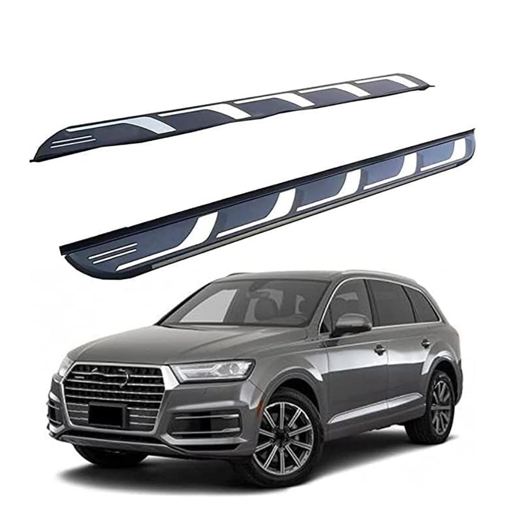 2-teiliges Set Auto-Trittbretter für Audi Q7 2016 2017 2018 2019 2020 2021 2022,Seitenschweller und Seitenleisten, Auto-Seitenschweller, kompatibel mit Außenzubehör von SureRekS