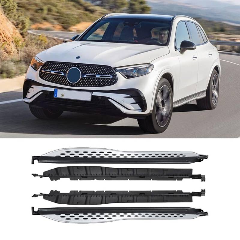 2-teiliges Set Auto-Trittbretter für Mercedes Benz GLC X254 2023 2024,Seitenschweller und Seitenleisten, Auto-Seitenschweller, kompatibel mit Außenzubehör von SureRekS