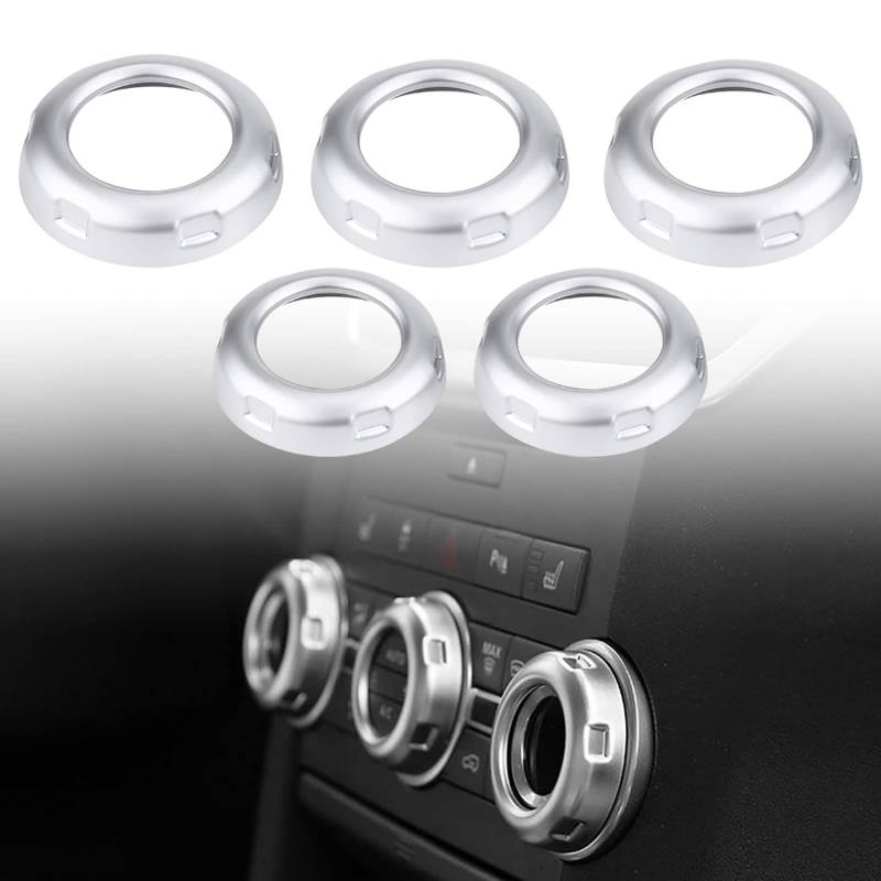 SustVita Air Conditioning Knobs Replacement, 5Pcs Car Volume & Air Conditioning Knobs Button Trim Cover for Discovery 4 LR4 09-16: Climate Control Knobs for 2011 LR4 Sport von SustVita