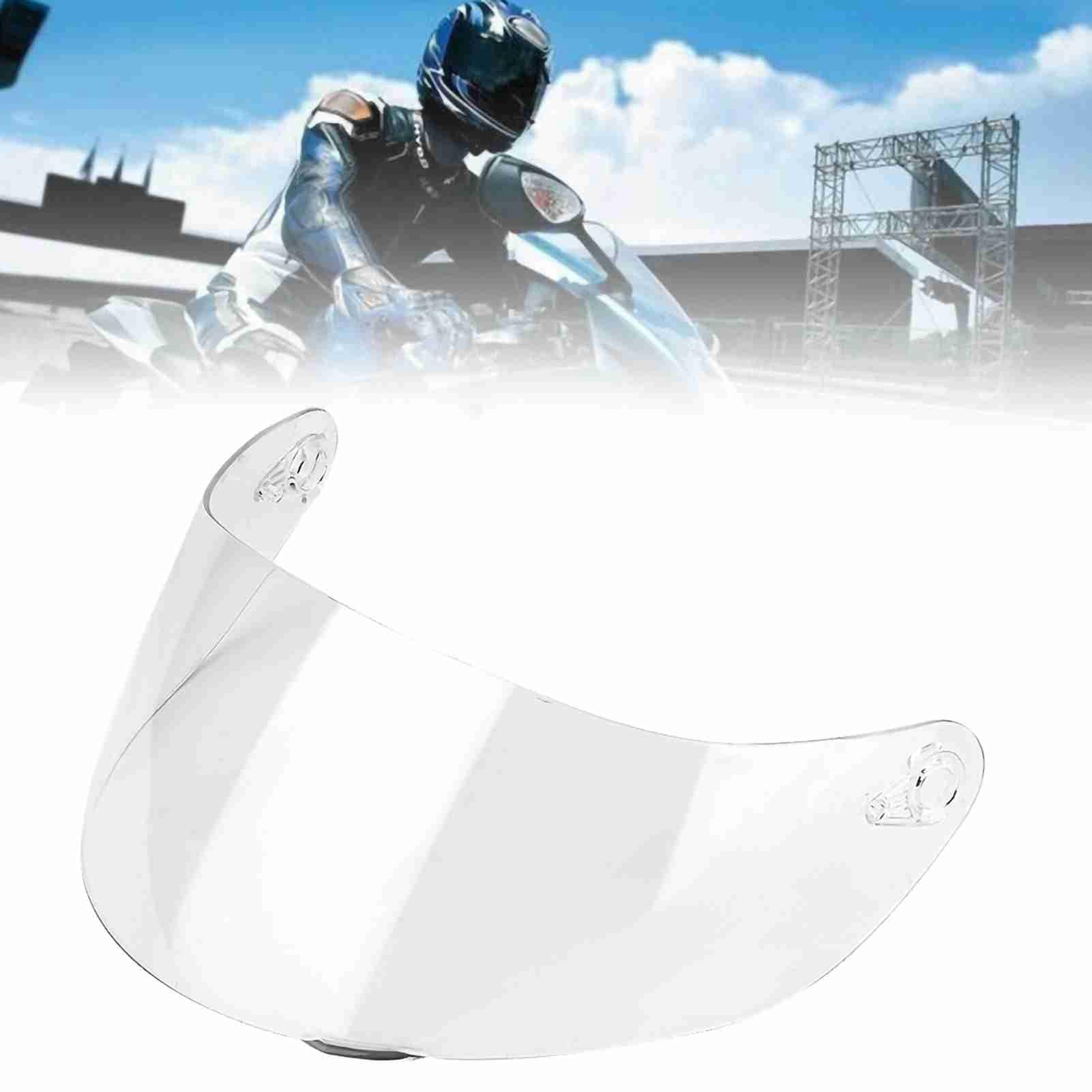 SustVita Full Face Helmet Buckler, Motorcycle Helmet Visor Wind Buckler: Silver Plated, Fits AGV K1 K3 SV K5 K5 - S, Outlast PC Material, Protection (Transparent) von SustVita