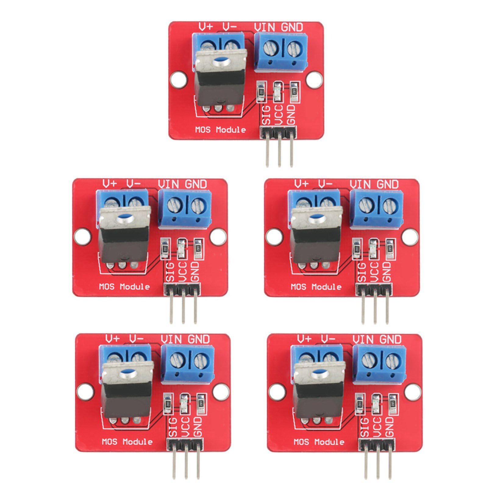 SustVita MOSFET-Treibermodul – 5er-Pack, 3,3 V/5 V PWM-Ausgang, geeignet für Treiberplatinen 0–24 V, kompatibel mit MCU, ARM, und von SustVita