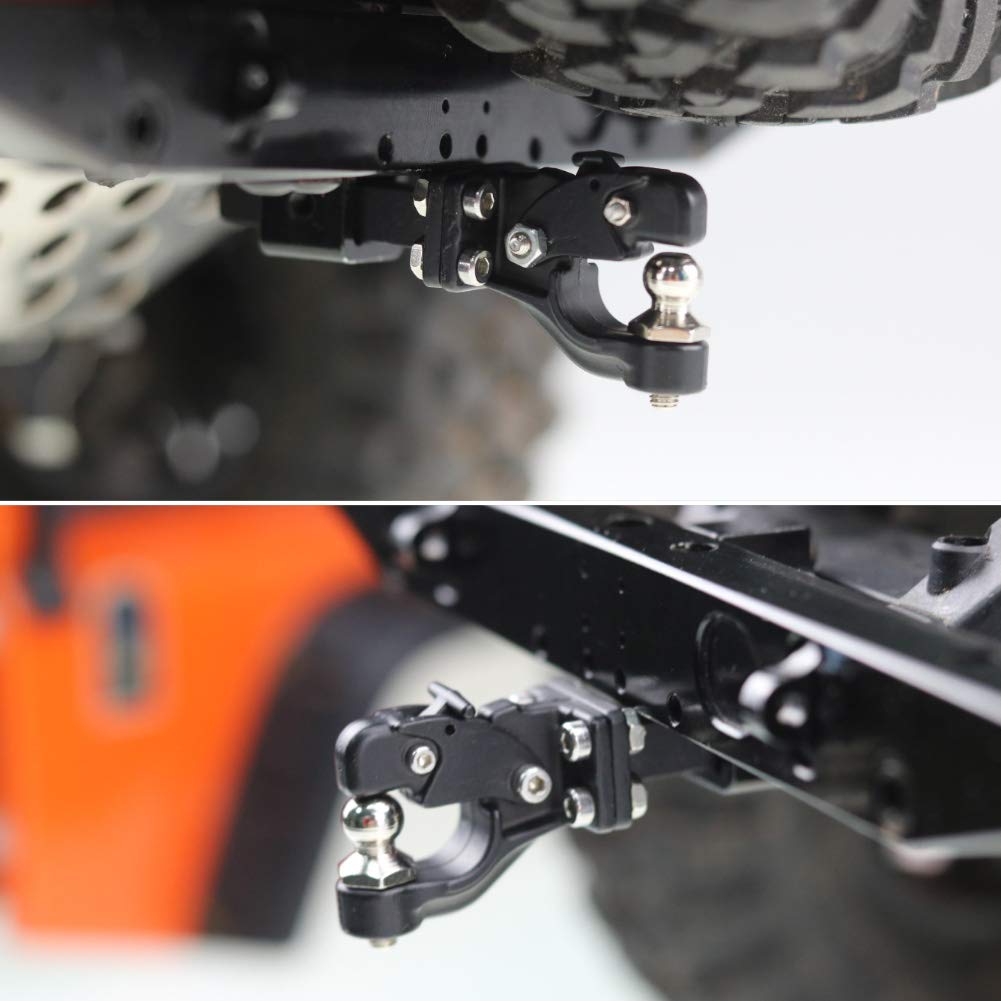 SustVita Simulation Metall Trailer Hook, RC -Anhängerhaken Ersatzteile für 4 SCX10 90046 1/10 RC Crawler Accessoires von SustVita