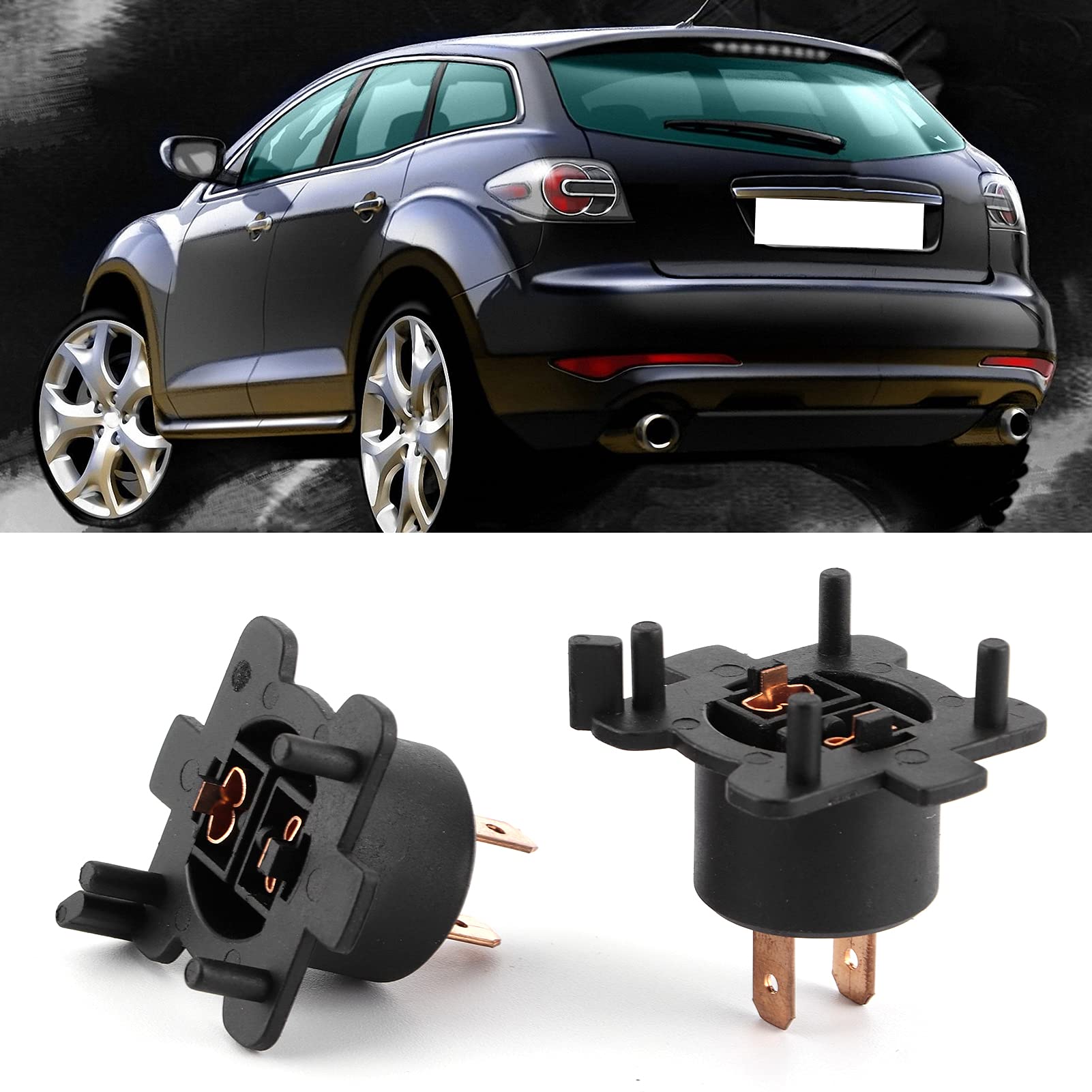 Sustvita Car Scheinwerfer -Sockelhalterpaar, Kälte -Defiance -Rücklampenlampen -Glühbirnenadapter H7 Sockets G14H51 für RX - 8 / MX - 5 / CX - 7 von SustVita