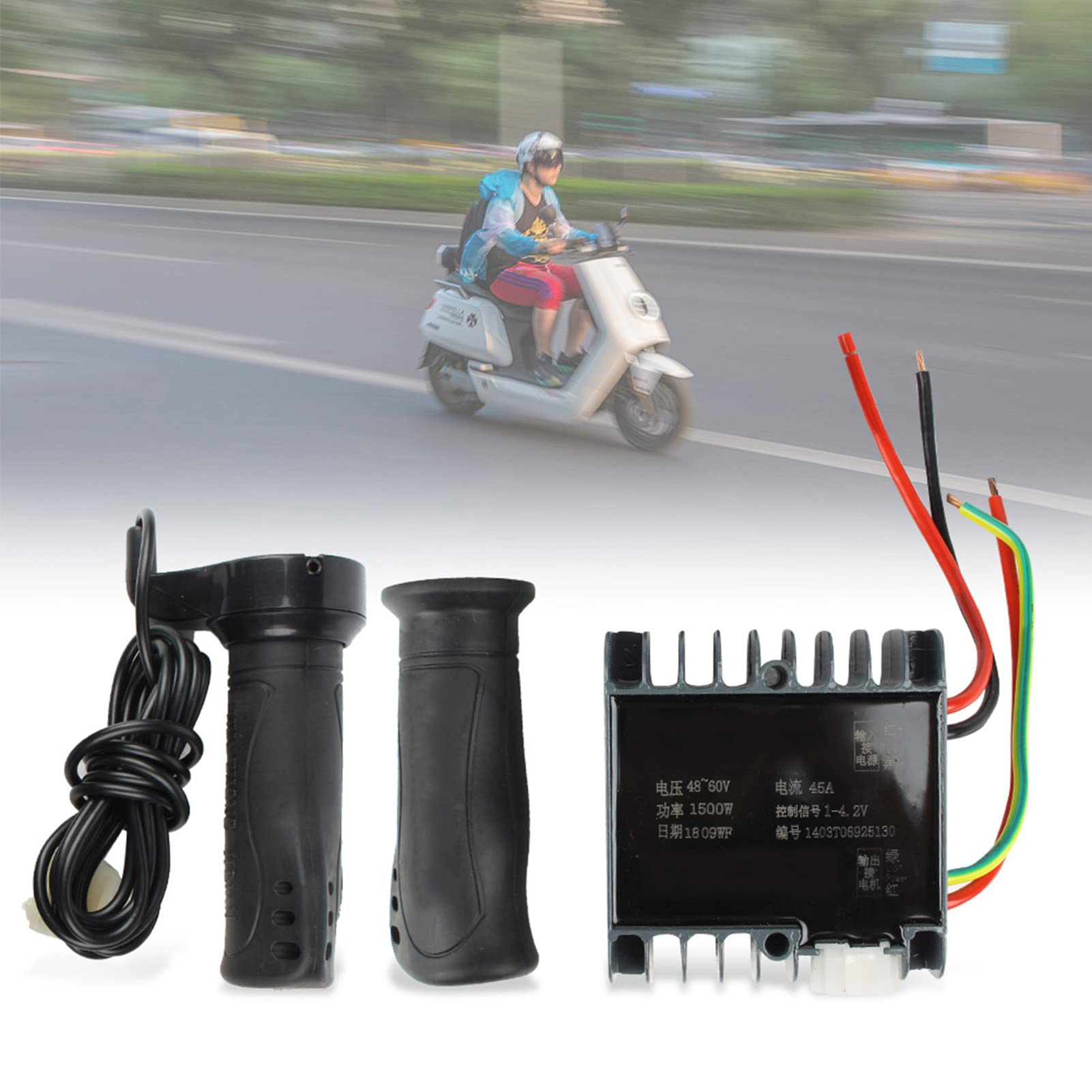 Sustvita Dreiradgeschwindigkeitskontroll -Kit 48-60 V 1500W gebürsteten Motor Controller für elektrischen Roller von SustVita