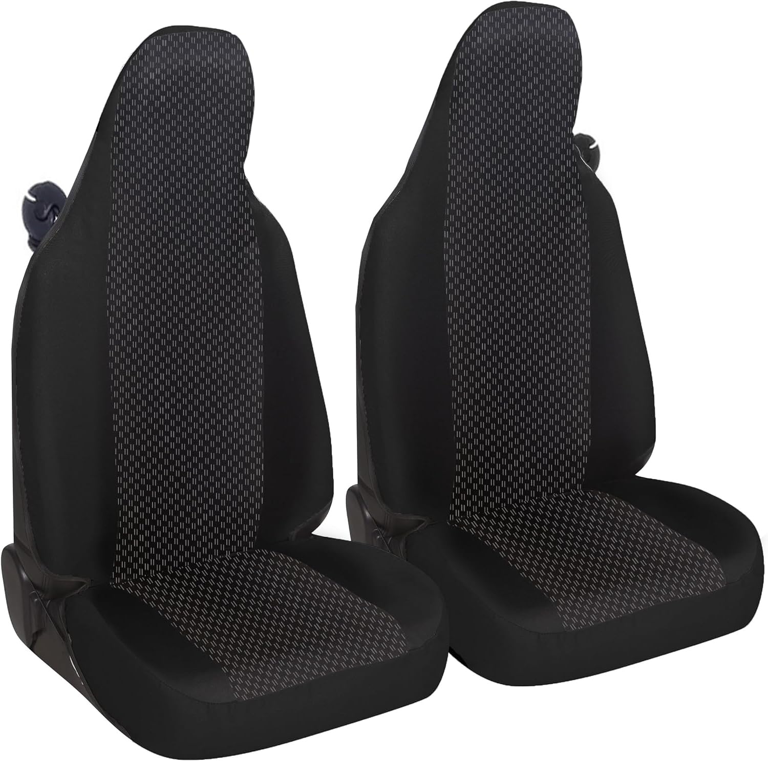 Susy Shop Autositzbezüge kompatibel für Smart fortwo, 450 451 und 453, Set 2 Vordersitzbezüge, hergestellt in Italien (Jacquard Schwarz 612) von Susy Shop