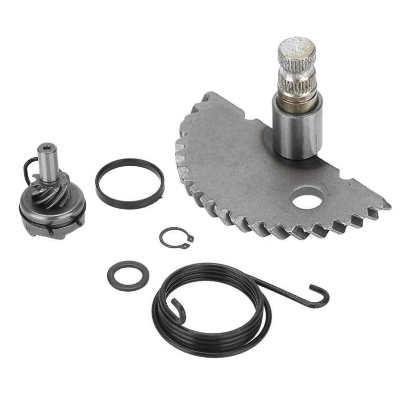 Kickstart Set, Starter Shaft Kit, Aluminium Kickstart Shaft Idler Gear Assembly Set für 50CC 80CC 139QMB Scooter Moped von Suuonee