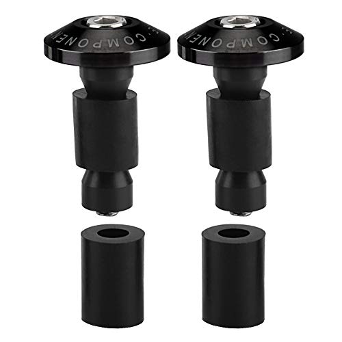 Lenker Stecker, 22mm 7 / 8inch Gummi Motorrad Lenker End Slider Plug Caps für Racing ATV Offroad[Black] von Suuonee